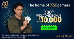 A23 Rummy SRK Welcome Bonus 10000-min